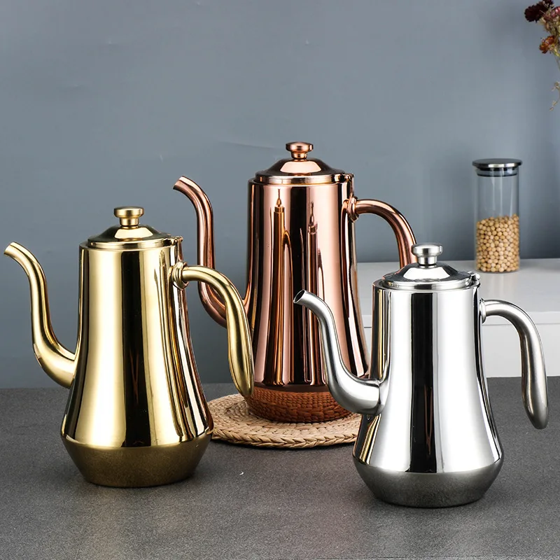 

Kettle household bubble flower kettle with strainer Hotel small mouth Kettle kitchen oil pot stainless steel pot