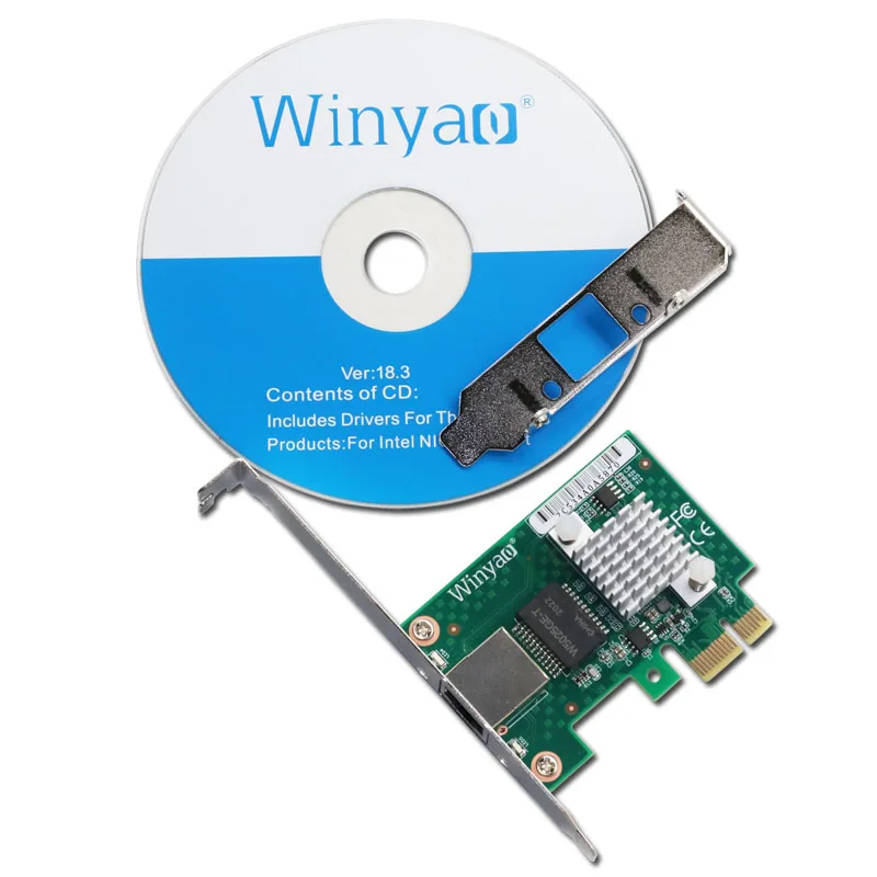 wyi225t1 pci e gigabit 2 5g network card desktop server i210 t1 free global shipping