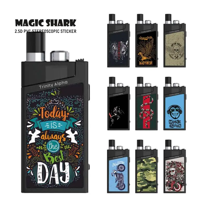 Чехол стикер для телефона Magic Shark Trinity Alpha Vape Pod в стиле милитари мотоцикла|Наклейки