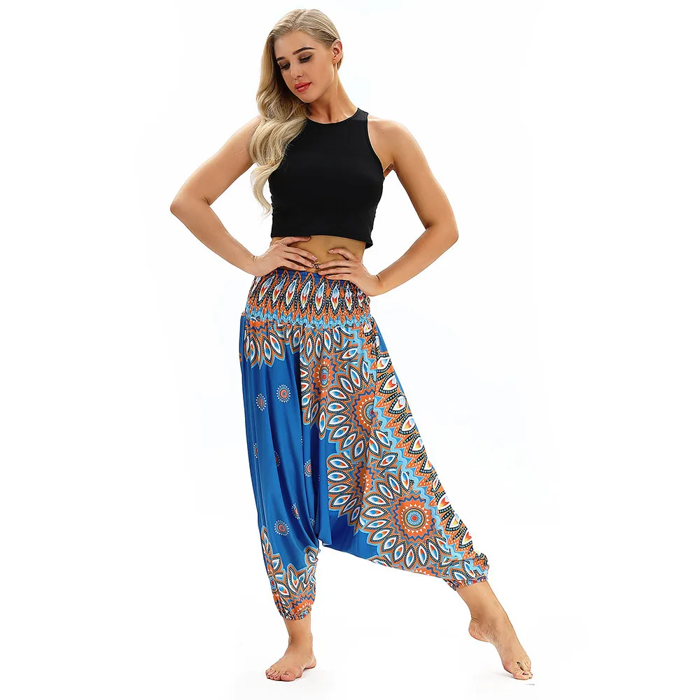 Женские повседневные свободные брюки мешковатый комбинезон Aladdin в стиле бохо