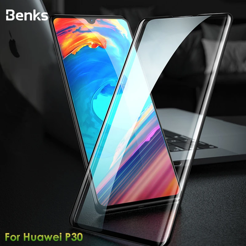 Защитное стекло Benks VPRO HD закаленное с изогнутыми краями для Huawei P30 0 3 мм|Защитные
