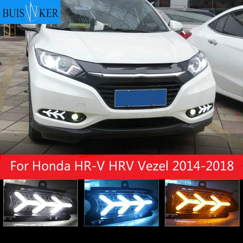 Противотуманные фары 2 шт. для Honda HR-V HRV Vezel 2014 2015 2016 2017 2018 DRL дневные ходовые огни с