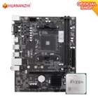 Материнская плата HUANANZHI A320 D4 с AMD Ryzen 5 1500X R5 1500X, процессор с сокетом AM4, поддержка M.2 NVME USB3.0 VGA DVI HDMI-Совместимость
