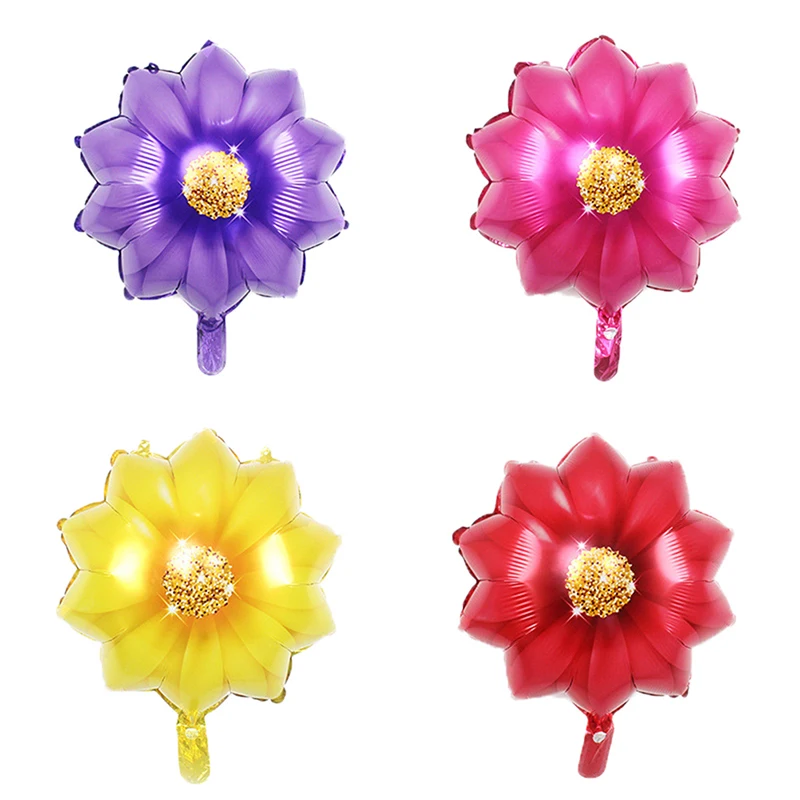 

1pc SunFlower Flower Foil Balloons Red Rose Purple Yellow Daisy Birthday Party children toys Birthday Party Wedding Decoration