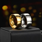 Лидер продаж, гладкие парные кольца из нержавеющей стали, простые, 2-8 мм, для женщин и мужчин, для влюбленных, модные подарки для вечеринок