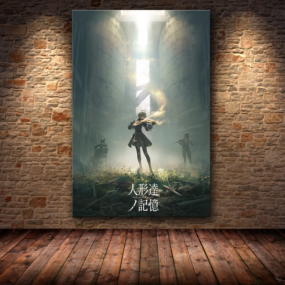 01 Картина для украшения плаката без рамы NieR: Automata на HD холсте, Картина на холсте, художественная настенная живопись, картины на холсте - Цвет: 01