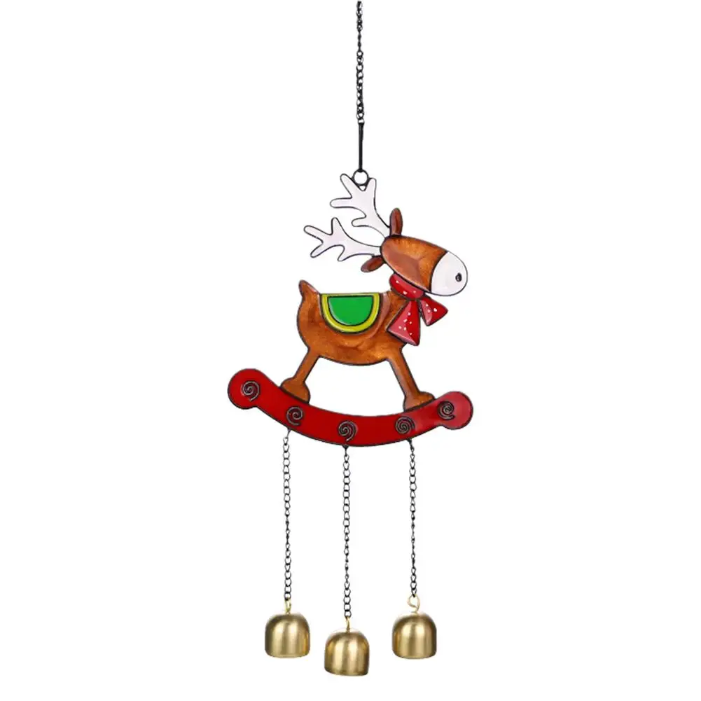 

Christmas Wind Chimes Retro Christmas Ornaments Elk Wind Chimes Pendant With Metal Bells Christmas Tree Decoration