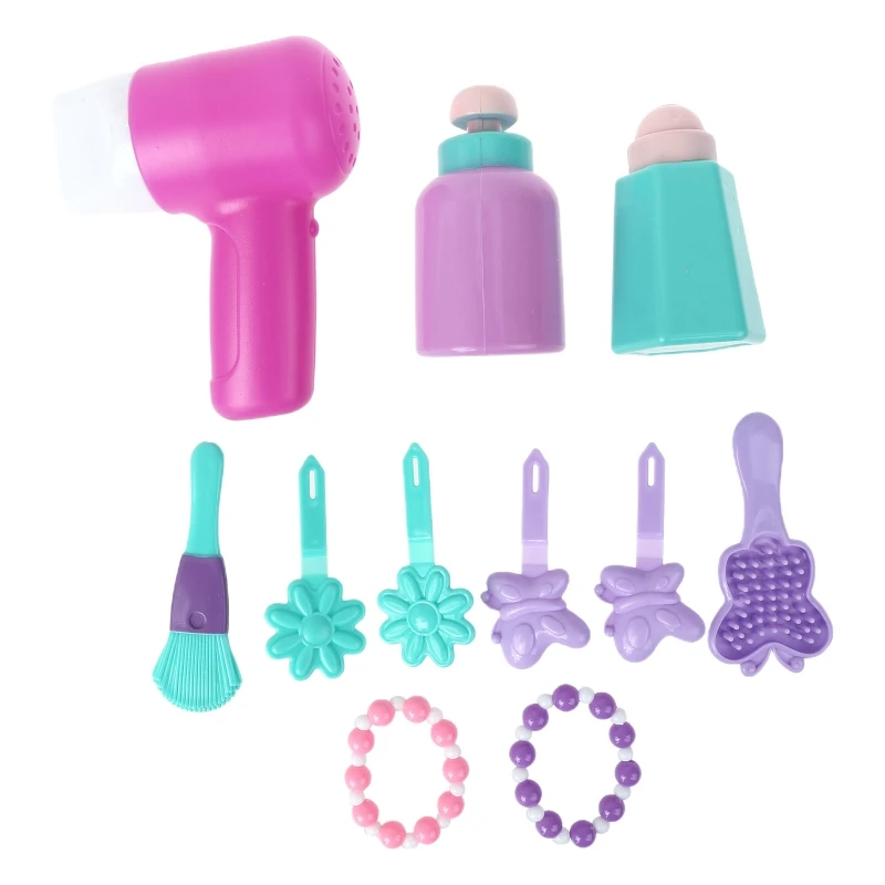 

Kids Beauty Makeup Dressing Table Pretend Play Toy Set with Mirror Lights Music Sounds for Girls 3+ Years Birthday Gift J60B