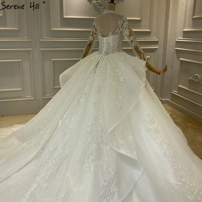 Роскошное свадебное платье цвета слоновой кости с v-образным вырезом 2021 длинным