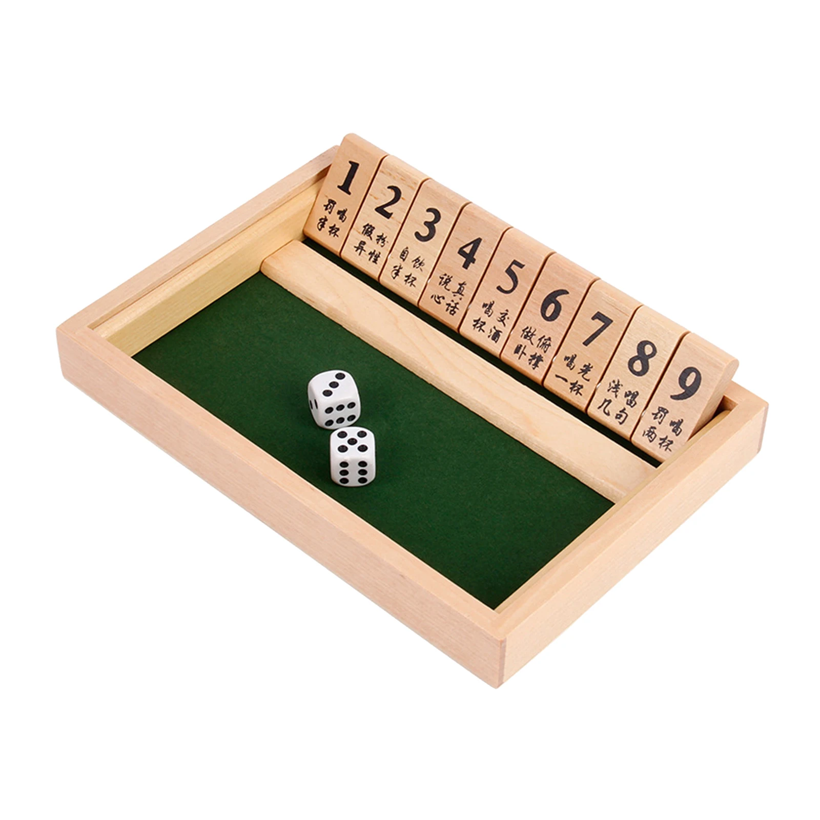 

Wooden Adults Flop Game Drinking Leisure Entertainment Board Game Table Play for Home Party Pub