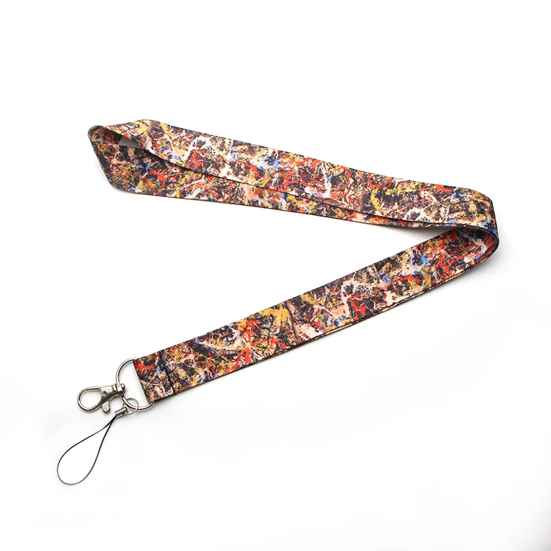 CA251 Джексон Поллок арт брелок Lanyards держатель удостоверения личности ID карта пропуск мобильный телефон USB бейдж держатель ключевой ремень