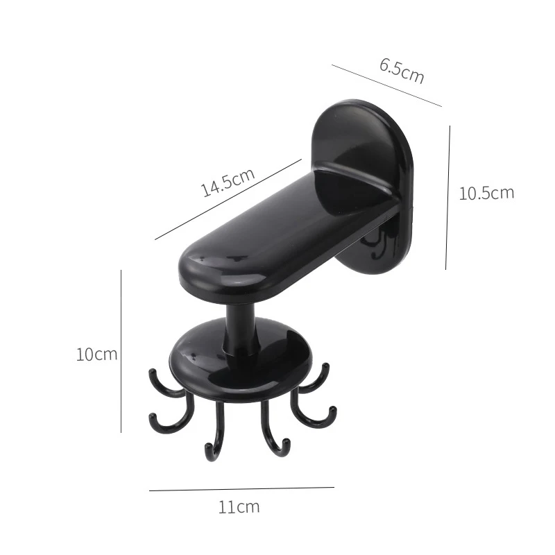 

home kitchen sink storage shelf rotating drain drying rack 8 hooks cooking tool wall hook telescopic self adhesive storage rack