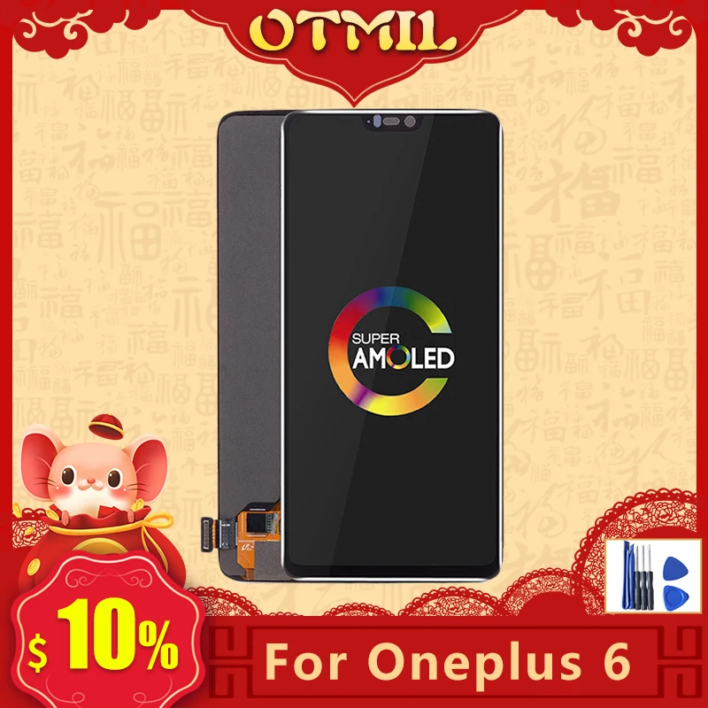 

6,28 Оригинальный ЖК-дисплей для Oneplus 6 сенсорный экран с рамкой дигитайзер Замена для Oneplus 6 экран для Oneplus 1 + 6 LCD
