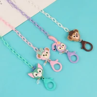 2021 cute bear acrylic children mask chain holder lanyard student fashion bunny charm glasses chain neck strap for woman gifts