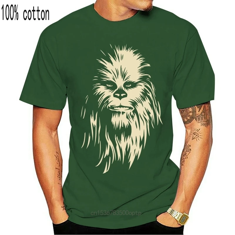 

New Funny men t shirt novelty tshirt women Chewbacca Face Shadow Graphic T-shirt
