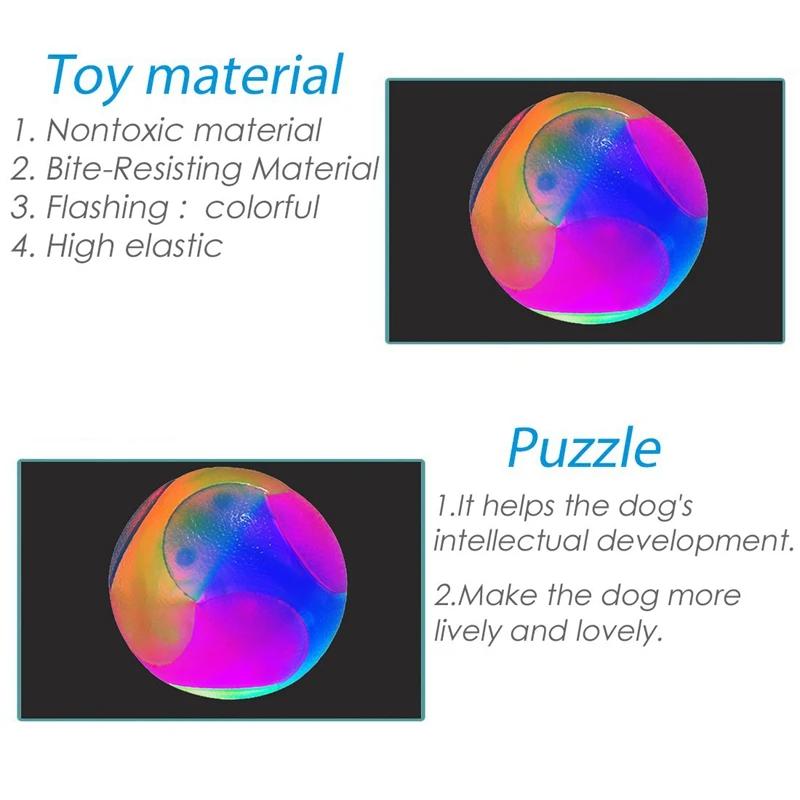 Светильник с шариками для собак мигающий эластичный шар светится в темноте