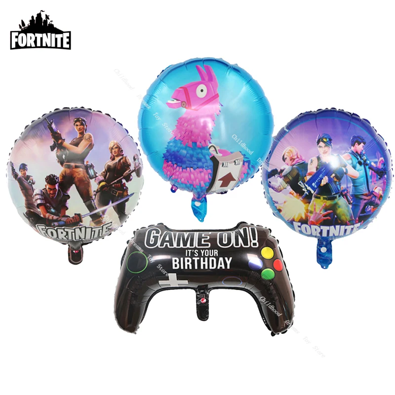 

Fortnite Balloons Black Gamepad Foil Balloon Children Birthday Party Decoration Supplies Kids Game Match Props Balloon Toys
