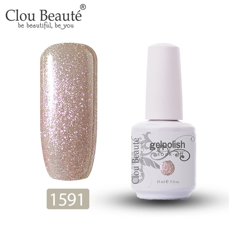1591 Clou Beaute 15 мл цветной гель-краска УФ-гель для ногтей замачиваемый светодиодный лак для ногтей Гель-лак для ногтей Полупостоянный лак для ногтей - Цвет: 1591