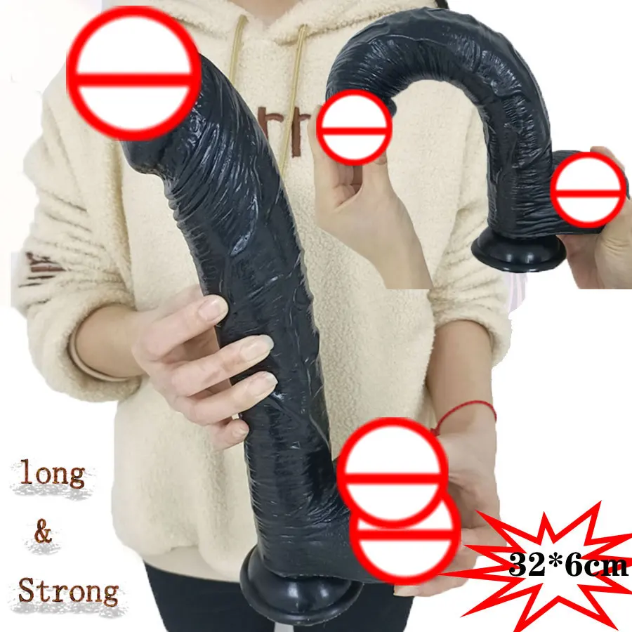 32*6 см Огромный дилдо для Для женщин длинные анальный фаллоимитатор взрослые секс