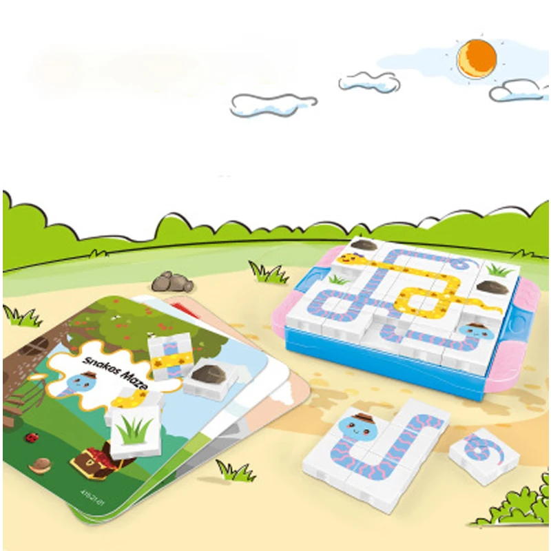 90 шт большие частицы змея лабиринт игры Кирпич игрушка мышление обучение