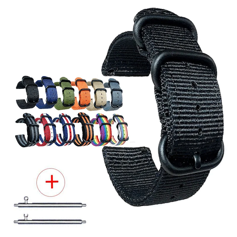 Quick Release Watch Strap for Men Women Premium Nylon NATO Watch Band with Black Stainless Buckle  20mm,22mm