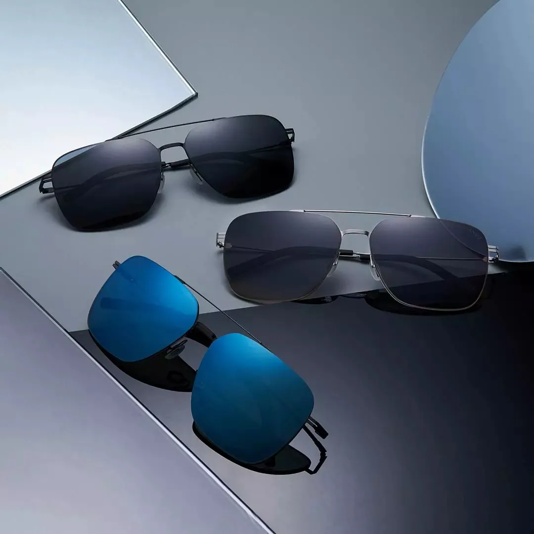 

ANDZ Sunglasses Nylon Polarized Retro Light Non-inductive Blocking UV Youpin Vacation Street Outdoor POP COOL 3 Colour Square
