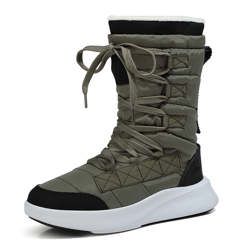Combat Boots for Women Quality Platform Boots Mid-Calf Winter Boots Women Round Toe Motorcycle Boots Zapatos Para Mujer Female