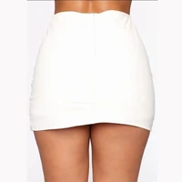Skirts Womens 2021 Summer Skirts Front Split Package Hips  Mini Skirt Retro Women High Waist Short A Line Skirts Faldas 3