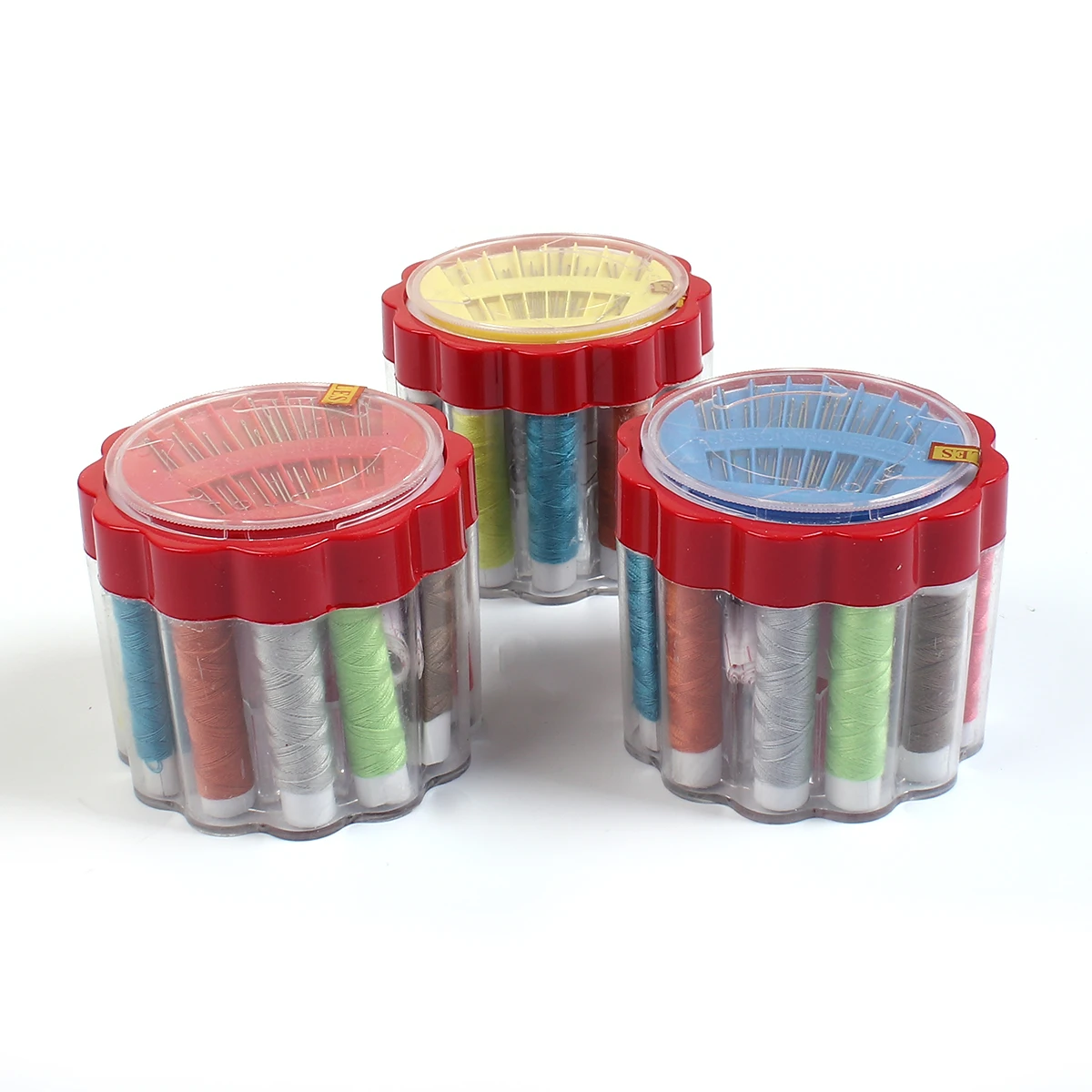 1 шт. новый прозрачный пластиковый корпус 12 цветов коробка для ниток иглы Набор
