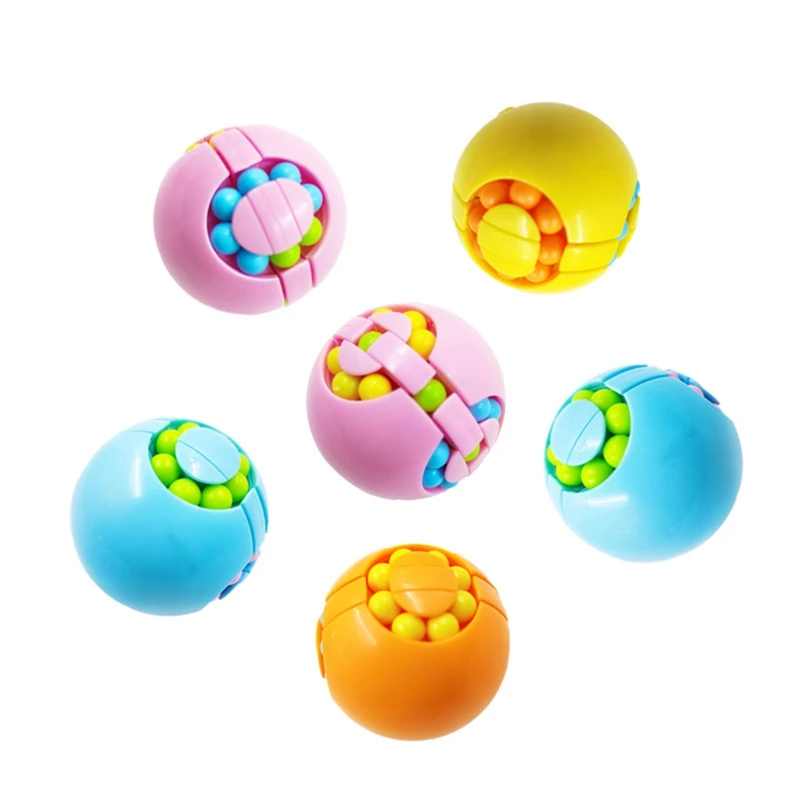 

1 Pc Color Random Decompression Magic Bean Antistress Cube Ball Children's Educational Fidget Toy Christmas Gift