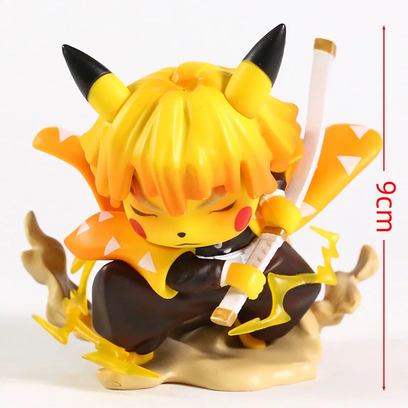 Игрушечная модель из ПВХ для косплея рассекающий демонов Zenitsu Agatsuma Pikachu | Игрушки