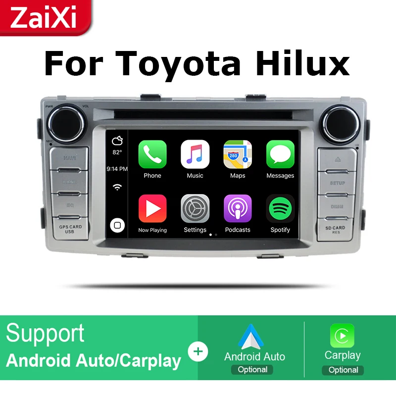 ZaiXi android автомобильный dvd gps мультимедийный плеер для Toyota Hilux 2004 ~ 2015 Навигатор