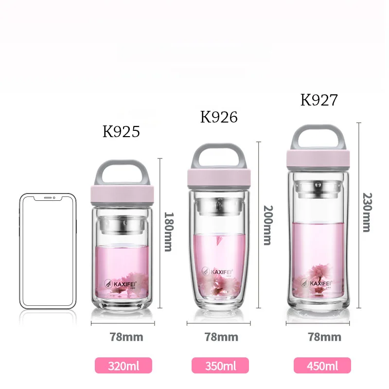 Curge BPA Free tea Infuser спортивная бутылка стеклянная для туристического похода