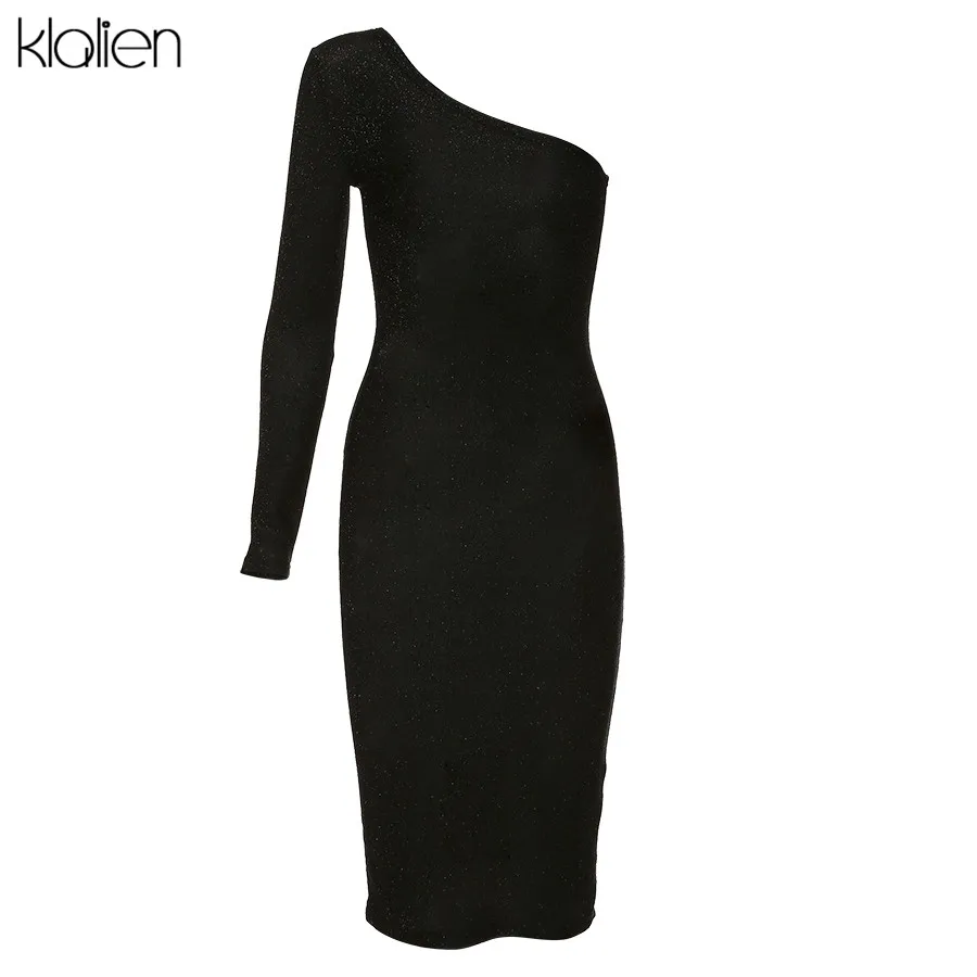 Klanien сексуальные платья с открытыми плечами женские летние без рукавов для