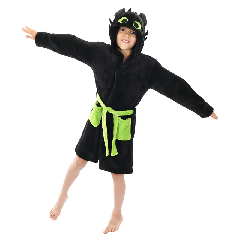 Костюм для косплея Как приручить дракона пижама Light Fury на Хэллоуин детский халат