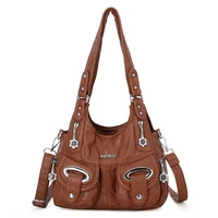 angelkiss fashion women handbag shoulder purse bags pu leather handbag female satchel big capacity ladies crossbodyr bag satchel