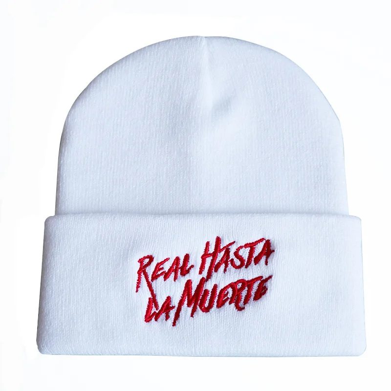 Anuel AA Beanies шапка для мужчин и женщин Real Hasta La Muerte вязанная шапка с вышивкой хип хоп шапка