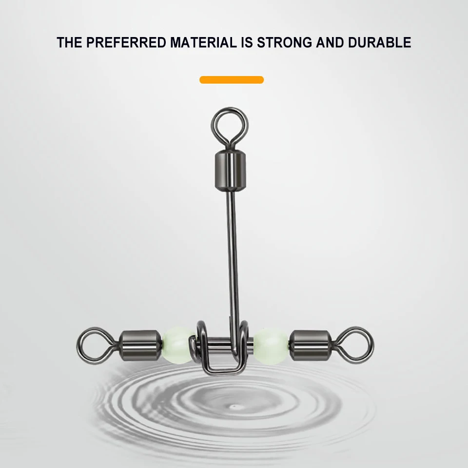 10 шт./лот рыболовный шарнирный соединитель 3-сторонний Т-образный поперечный