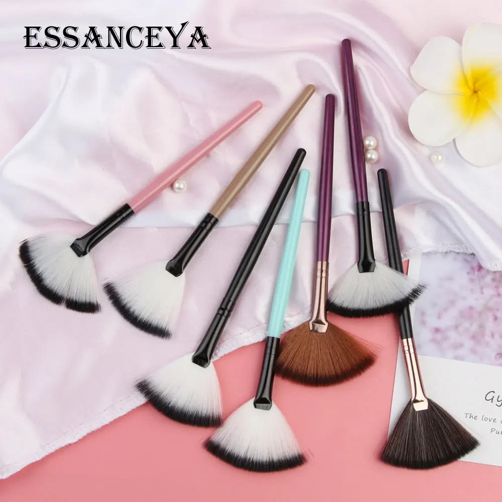 ESSANCEYA, 2 шт., набор для макияжа лица, ББ, крем, маска, кисть для рисования, Тональная основа, плоский верх, кисти, веерные румяна, инструменты для макияжа бровей