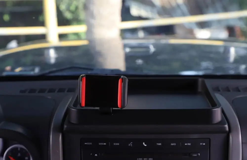 car bracket center console gps navigation for jeep wrangler jk 2007 2008 2009 2010 car phone holder interior accessories black free global shipping