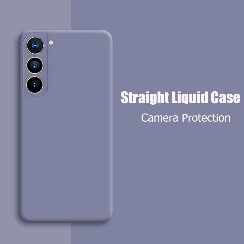 

Case For Samsung Galaxy S21 Ultra Liquid Silicone Slim Soft Matte Camera Protection Cover For Galaxy S21 Plus Ultra Phone Case