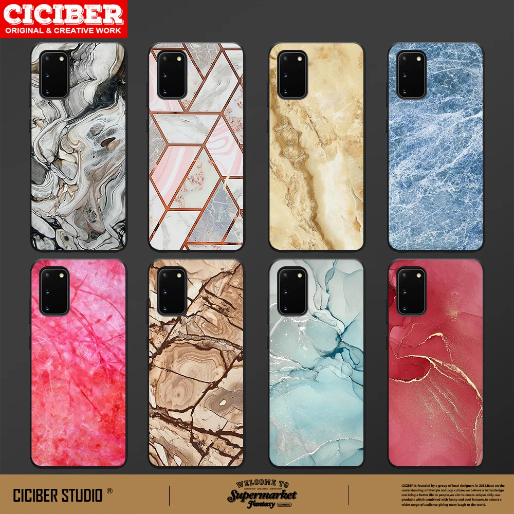 

Luxury Marble Case For Samsung A51 A71 A52 A72 A12 A32 A50 A70 S21 S20 S10 S9 Ultra Puls Note 20 10 Plus Black Cover Funda Coque