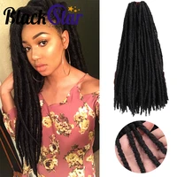black star 18 inch straight synthetic goddess faux locs crochet braids hair extensions for women outdoor party fashion dressing