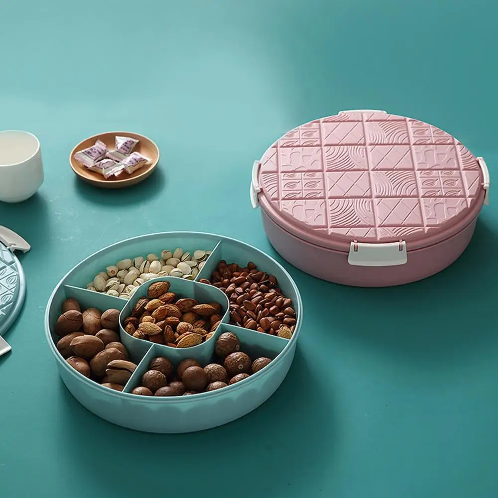 

Dried Nut Box High Quality 2 Sizes Tight Sealing for Festival Snack Container Food Storage Tray