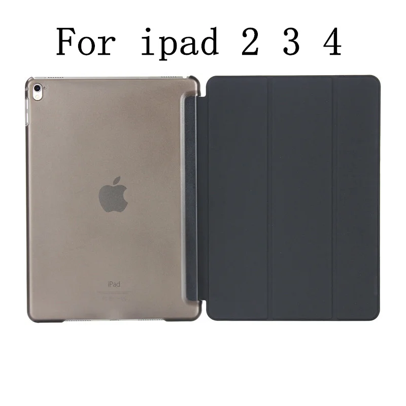 For ipad 2 3 4 black Роскошный планшет противоударный Смарт кожаный чехол-подставка для Apple IPad Air Pro 9,7 дюймов IPad 2 3 4 I Pad 5 6 Air 1 2 Coque - Цвет: For ipad 2 3 4 black