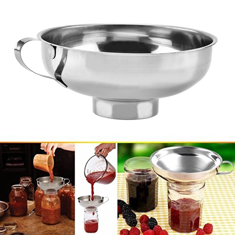 stainless steel funnel wine oil jam funnel kitchen strainer filter wide mouth canning funnel kitchen gadgets free global shipping