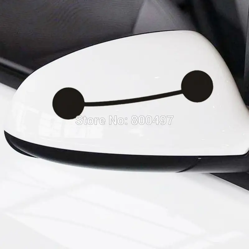Стайлинг автомобиля забавный большой герой 6 Baymax улыбающаяся наклейка на