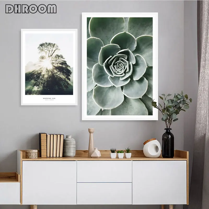 Scandinavian Trees Forest Canvas Poster Nature Landscape Wall Art Flowers Leaves Print Painting Pictures Living Room Decor | Дом и сад