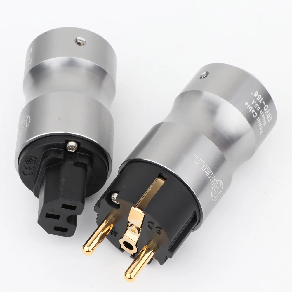 

Krell 24K Gold Plated Europe Standard Male Mains AC Power Plug , Audio HIFI European Famale Power Supply Socket