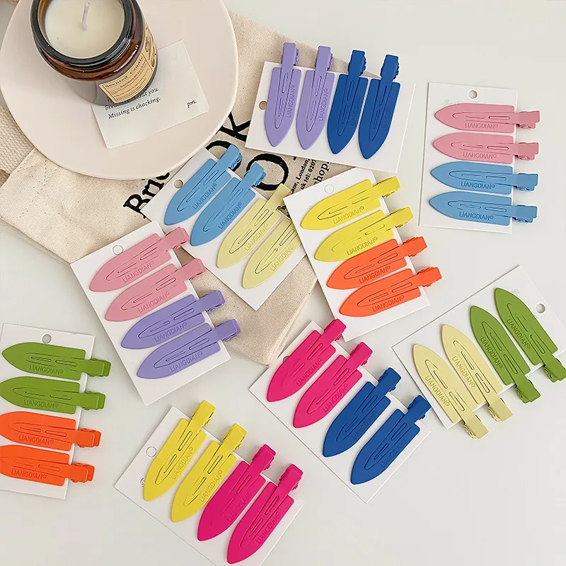 

1pair Korean Style Chic No Bend Seamless Hairpin Matte Rainbow Colorful Hair Clips Professional Styling Makeup Tool Beauty Salon